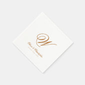 Elegant Classic Last Name Initiaal Wedding Servet (Hoek)
