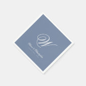 Elegant Classic Last Name Initial Wedding Servet (Hoek)