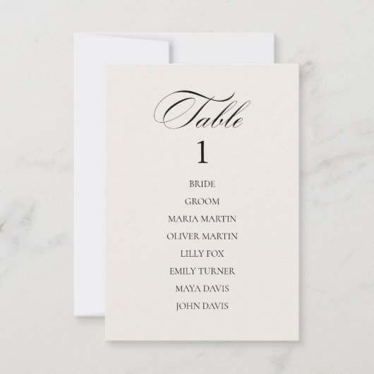 Elegant  Classic Lichtgrijs tafelnummer (Voorkant)