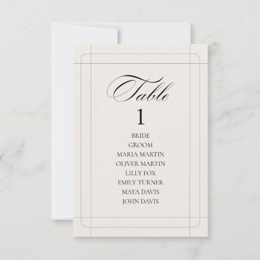 Elegant Classic Lichtgrijs tafelnummer (Voorkant)