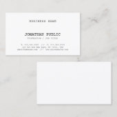 Elegant Classic look Design Simple Plain  Visitekaartje (Voorkant / Achterkant)