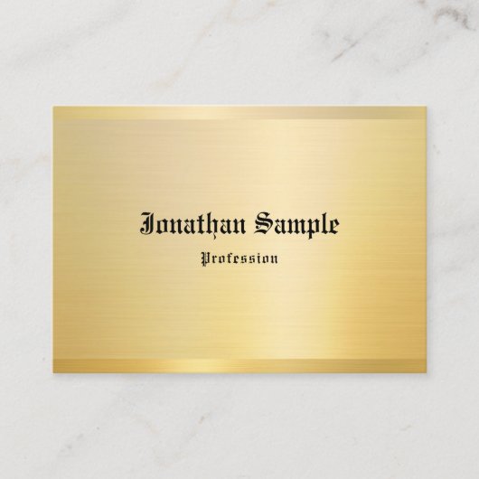 Elegant Classic look Old Text Gold Sjabloon Visitekaartje (Voorkant)