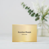 Elegant Classic look Old Text Gold Sjabloon Visitekaartje (Staand voorkant)