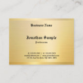 Elegant Classic look Old Text Gold Sjabloon Visitekaartje (Achterkant)