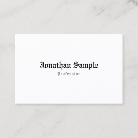 Elegant Classic  look Oud Engels lettertype Cool Visitekaartje (Voorkant)