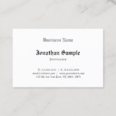 Elegant Classic  look Oud Engels lettertype Cool Visitekaartje (Achterkant)