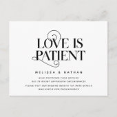 Elegant Classic, Love is Patient, Postponement Briefkaart (Voorkant)