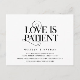 Elegant Classic, Love is Patient, Postponement Briefkaart