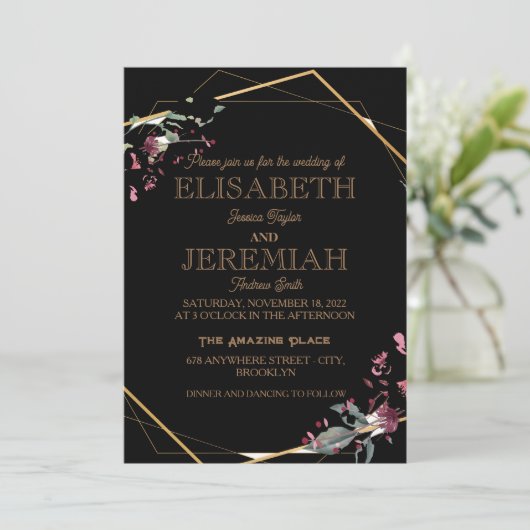 elegant Classic luxueuze bruiloft Kaart (Staand voorkant)