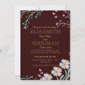 elegant Classic luxueuze zwarte bruiloft Kaart (Voorkant)