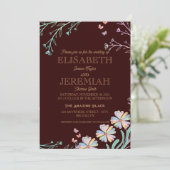 elegant Classic luxueuze zwarte bruiloft Kaart (Staand voorkant)