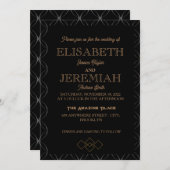 elegant Classic luxuous Silver Gold bruiloft Kaart (Voorkant / Achterkant)