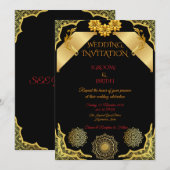 Elegant Classic Marriage Invite Template Kaart (Voorkant / Achterkant)