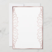 Elegant Classic Matt Roos Goud Bladeren Bruiloft Kaart (Achterkant)