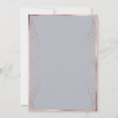 Elegant Classic Matt Roos Goud Bladeren Bruiloft Kaart (Achterkant)