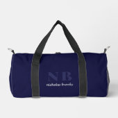 Elegant Classic Minimal Monogram Marine Blauw Plunjezak (Voorkant)