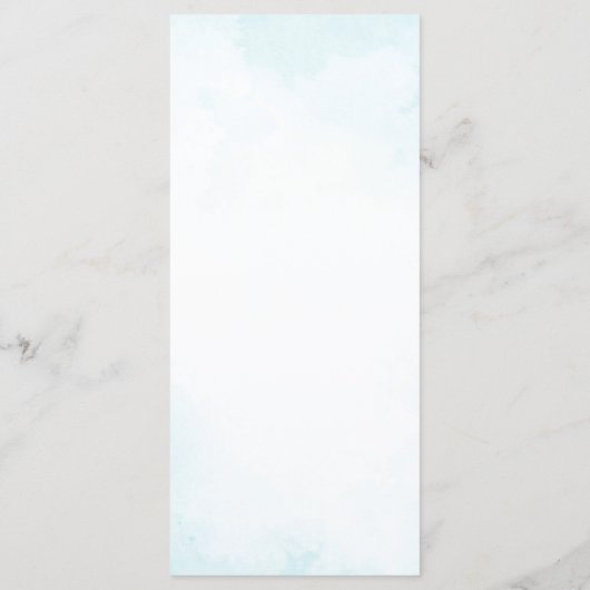 Elegant Classic minimalist Monogram Turquoise Menu (Achterkant)