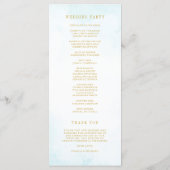 Elegant Classic minimalist Monogram Turquoise Programmakaart (Achterkant)