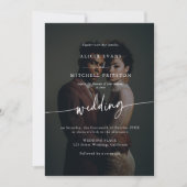 Elegant Classic Minimalist Script Wedding 2 Photo Kaart (Voorkant)
