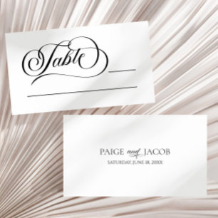 Elegant Classic Minimalist Wedding Plaatskaartje