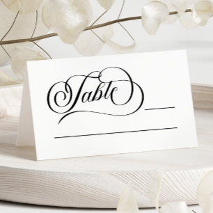 Elegant Classic Minimalist Wedding Plaatskaartje