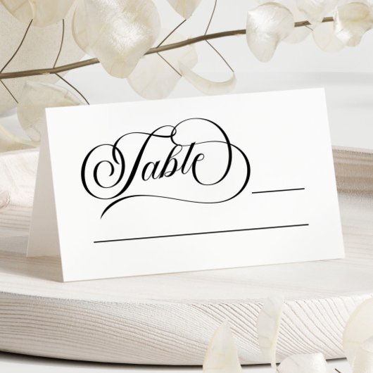 Elegant Classic Minimalist Wedding Plaatskaartje