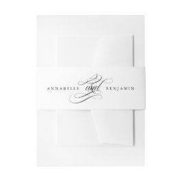 Elegant Classic Minimalist Wedding Uitnodiging Uitnodigingen Wikkel