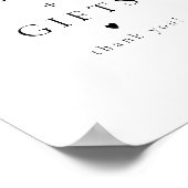 Elegant Classic Minimalistische Kaarten en geschen Poster (Hoek)