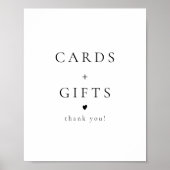 Elegant Classic Minimalistische Kaarten en geschen Poster (Voorkant)