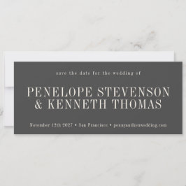 Elegant Classic Modern Black and White Wedding Save The Date