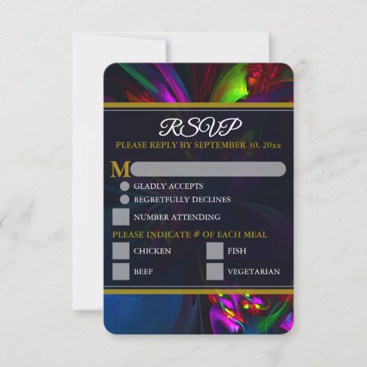 Elegant Classic Modern Floral Pattern #902 Wedding (Voorkant)