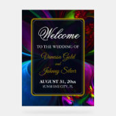 Elegant Classic Modern Floral Pattern #902 Wedding Acryl Bord (Voorkant)