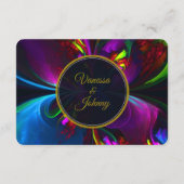 Elegant Classic Modern Floral Pattern #902 Wedding Informatiekaartje (Achterkant)