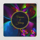 Elegant Classic Modern Floral Pattern #902 Wedding Menu (Achterkant)