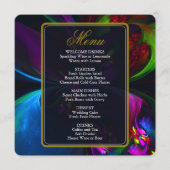 Elegant Classic Modern Floral Pattern #902 Wedding Menu (Voorkant)