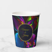 Elegant Classic Modern Floral Pattern #902 Wedding Papieren Bekers (Voorkant)