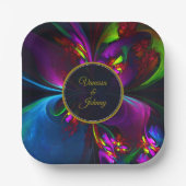 Elegant Classic Modern Floral Pattern #902 Wedding Papieren Bordje (Voorkant)