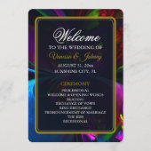 Elegant Classic Modern Floral Pattern #902 Wedding Programmakaart (Voorkant)