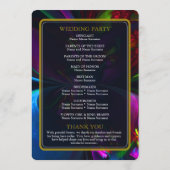 Elegant Classic Modern Floral Pattern #902 Wedding Programmakaart (Achterkant)