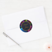 Elegant Classic Modern Floral Pattern #902 Wedding Ronde Sticker (Envelop)