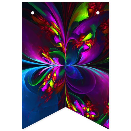 Elegant Classic Modern Floral Pattern #902 Wedding Vlaggetjes (Tweede vlag)