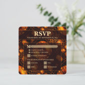 Elegant Classic Modern Gold #901 Wedding RSVP Card (Staand voorkant)