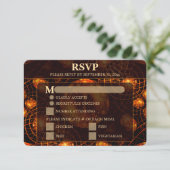 Elegant Classic Modern Gold #901 Wedding RSVP Card (Staand voorkant)