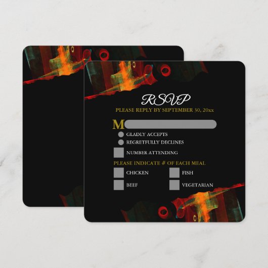 Elegant Classic Modern Trendy Pattern #903 Wedding (Voorkant / Achterkant)