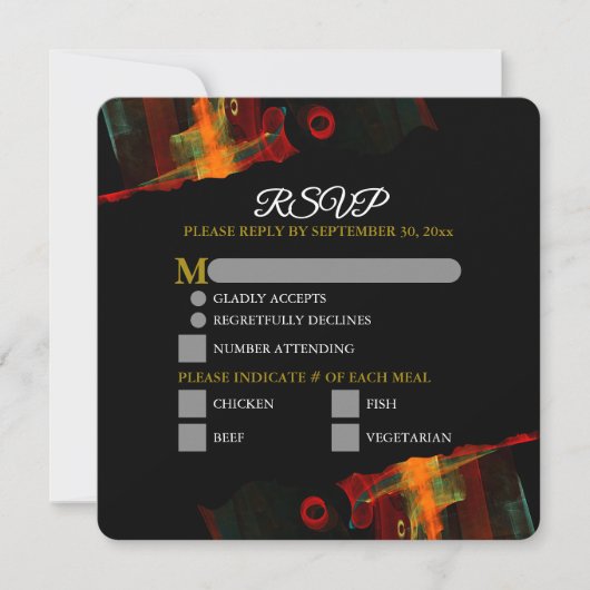 Elegant Classic Modern Trendy Pattern #903 Wedding (Voorkant)