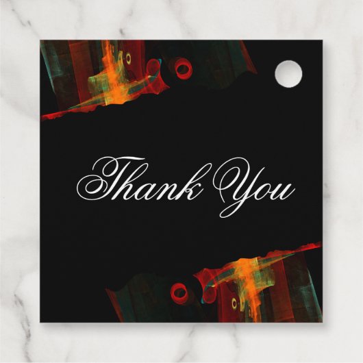 Elegant Classic Modern Trendy Pattern #903 Wedding Bedankjes Labels (Achterkant)