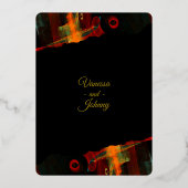 Elegant Classic Modern Trendy Pattern #903 Wedding Folie Uitnodiging (Achterkant)