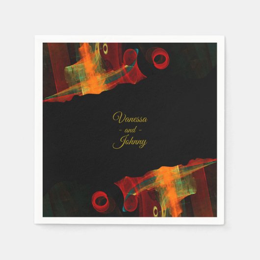 Elegant Classic Modern Trendy Pattern #903 Wedding Servet (Voorkant)