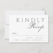 Elegant Classic Modern Typography White Wedding RSVP Kaartje (Voorkant)