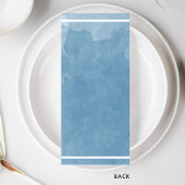 Elegant Classic Monogram Blue Waterverf, huwelijk Menu